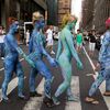 NSFW Photos: Nude Models (In Body Paint) Swarm Times Square